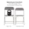 Flash Furniture 4PK Commercial Grade Gray Plastic Folding Chairs 4-LE-L-3-W-GY-GG - alternate 8